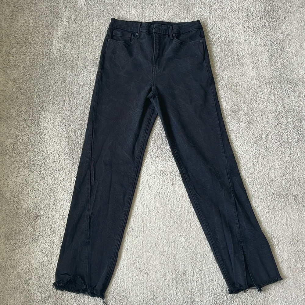 Good American Dark Straight Leg Jeans
